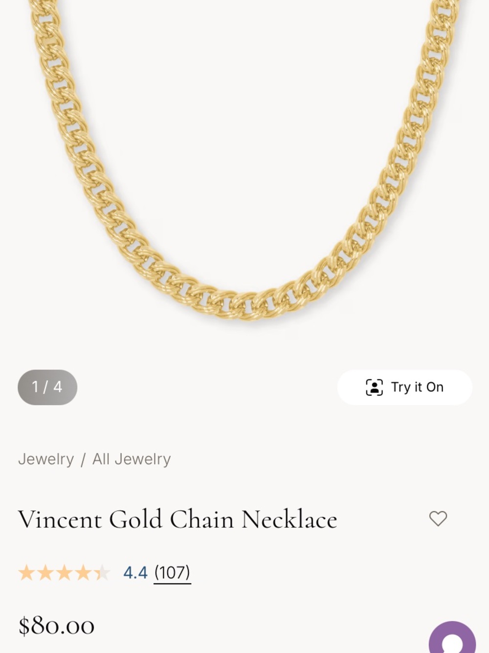 Kendra Scott Vincent Gold Chain Necklace 20” (Gold) - Picture 8 of 12